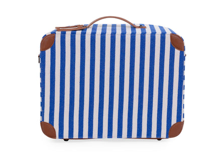 Childhome Mini Traveller Valiesje | Stripes Electric Blue / Light Blue