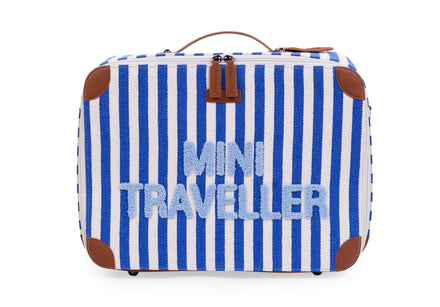 Childhome Mini Traveller Valiesje | Stripes Electric Blue / Light Blue