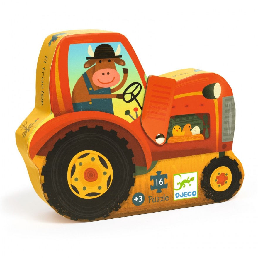 Djeco Puzzel 16 stuks | De tractor