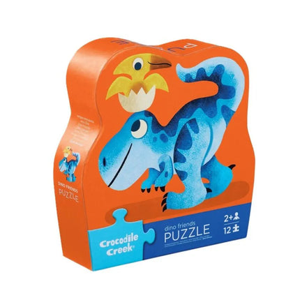 Crocodile Creek Shaped Box Puzzel 12ST | Dino Friends
