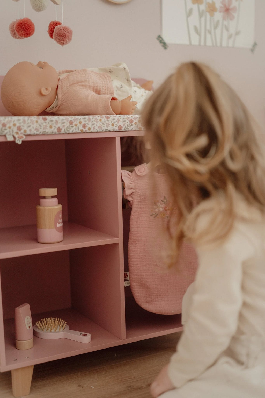 Little Dutch Houten Poppencommode | Roze