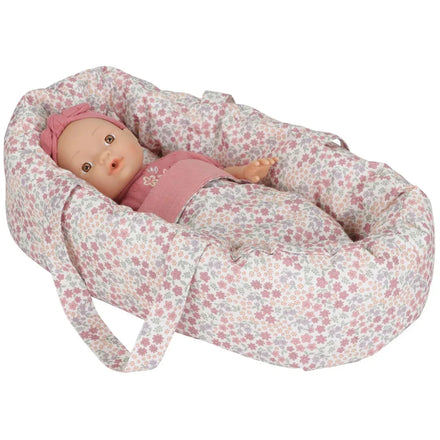 Poppenreiswieg van Little Dutch met zachte bekleding voor verzorgend rollenspel, bij De Gele Flamingo