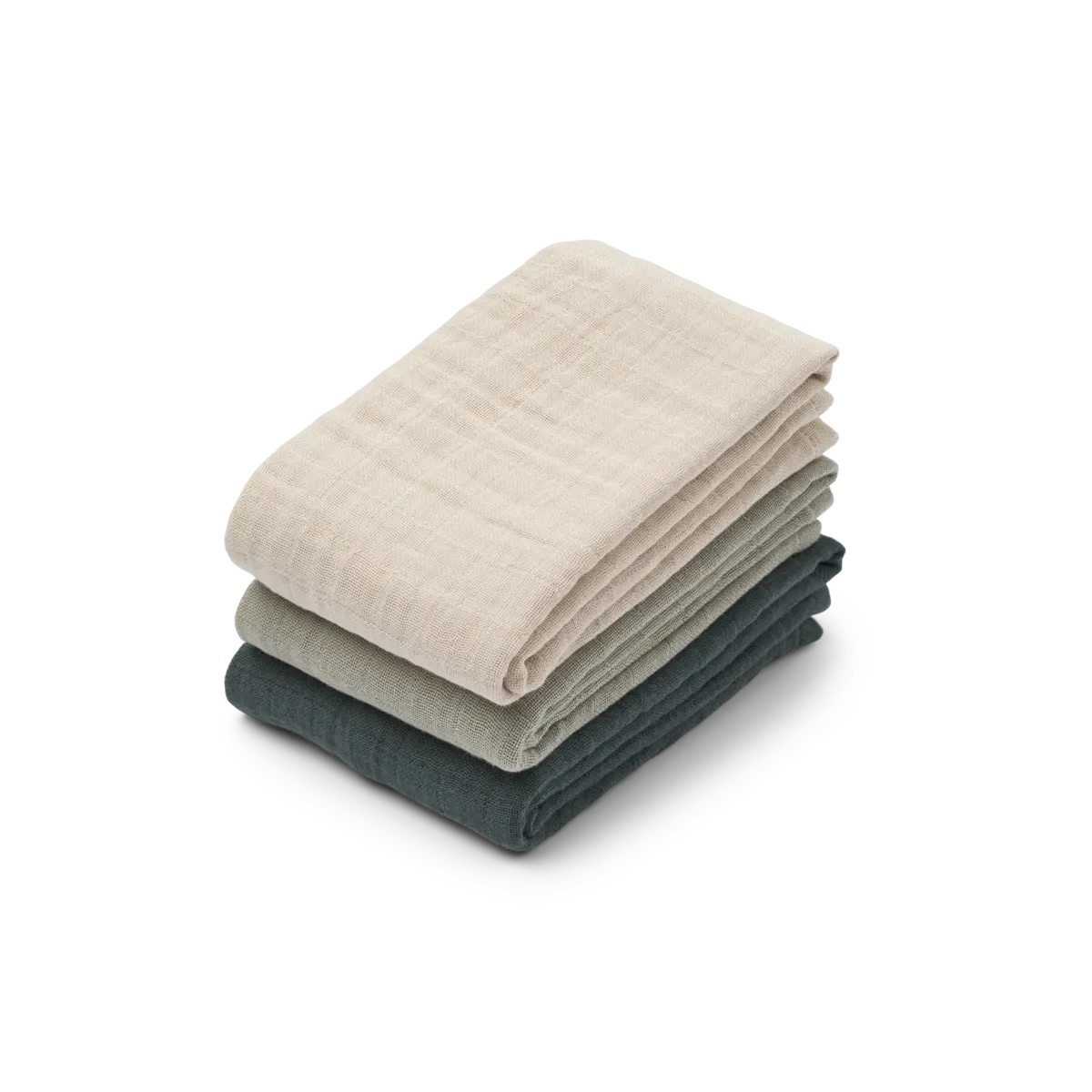 Liewood Lewis Set 3 Hydrofiele Doeken 70x70cm | Dove Blue Mix