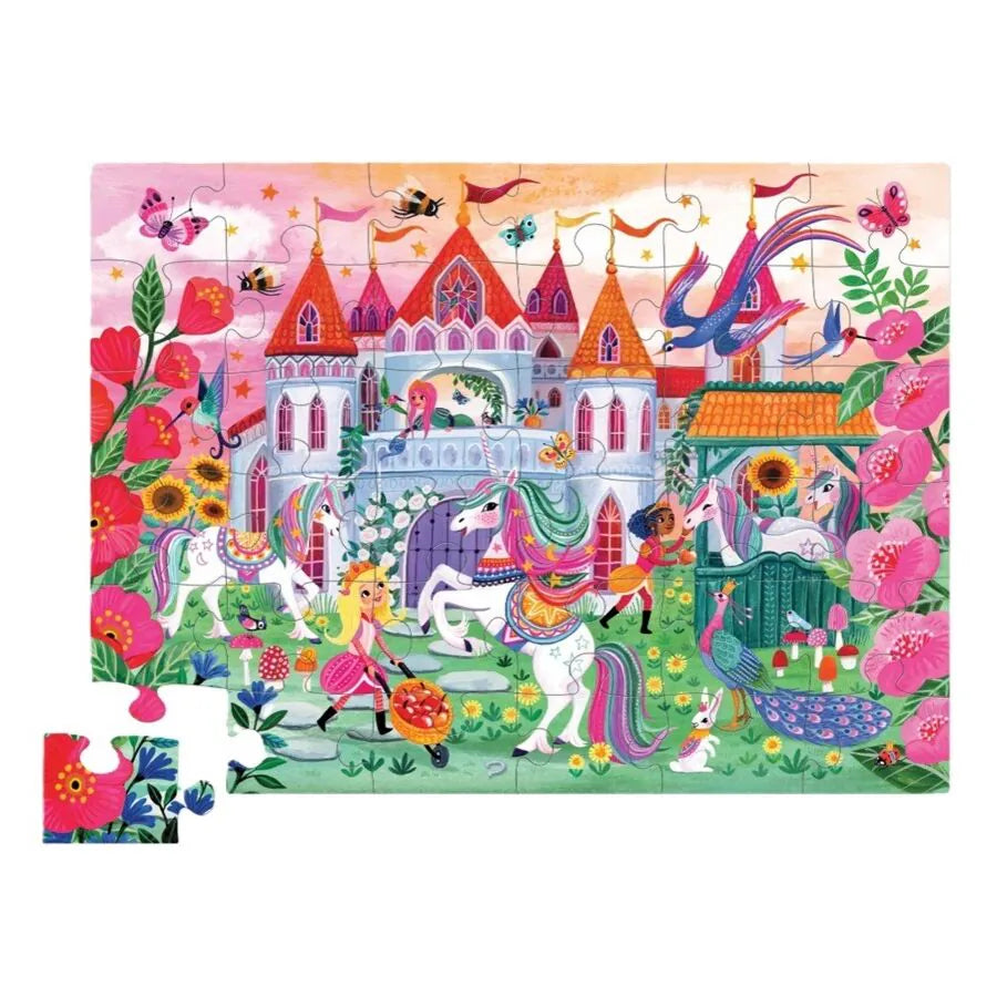 Crocodile Creek Shaped Box Puzzel 36ST | Unicorn Kasteel