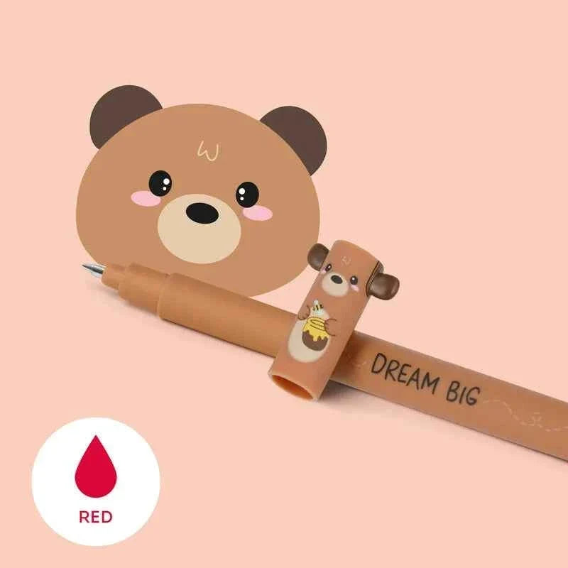 Legami Uitwisbare Erasable Gelpen Teddy Bear Honey 0,7 mm | Rode Inkt
