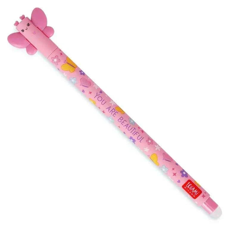 Legami Uitwisbare Erasable Gelpen Butterfly 0,7 mm | Roze Inkt
