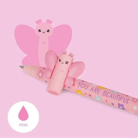 Legami Uitwisbare Erasable Gelpen Butterfly 0,7 mm | Roze Inkt