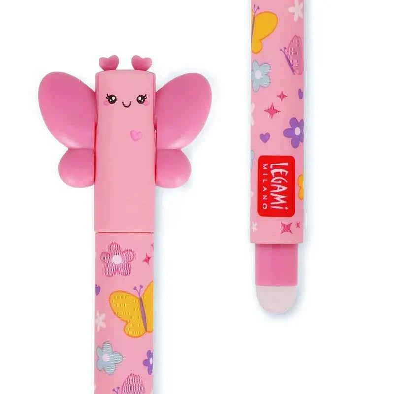 Legami Uitwisbare Erasable Gelpen Butterfly 0,7 mm | Roze Inkt