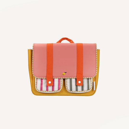 Sticky Lemon Boekentas | Coral Pink + Submarine Yellow