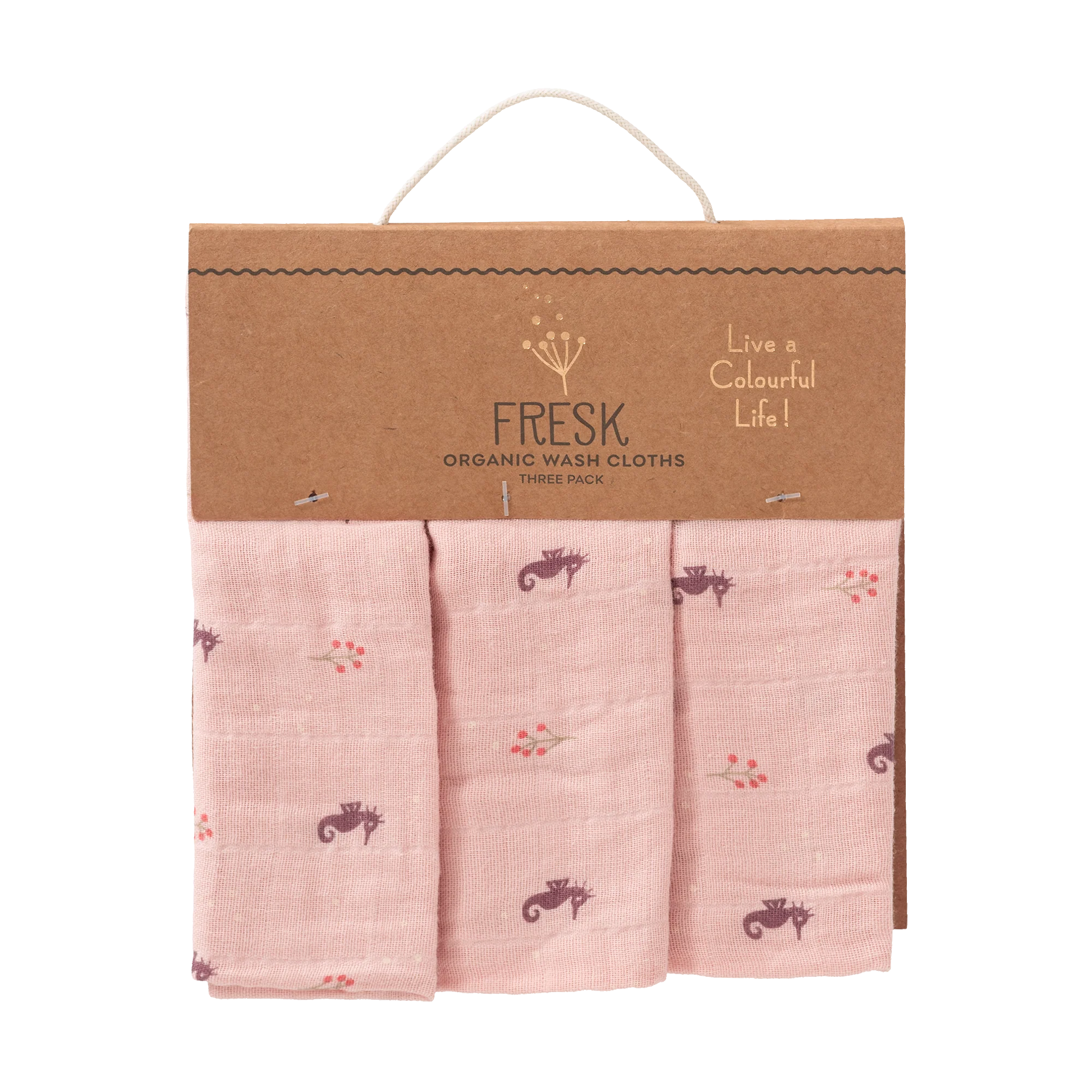 Fresk Set 3 Hydrofiele Washandjes | Seahorse