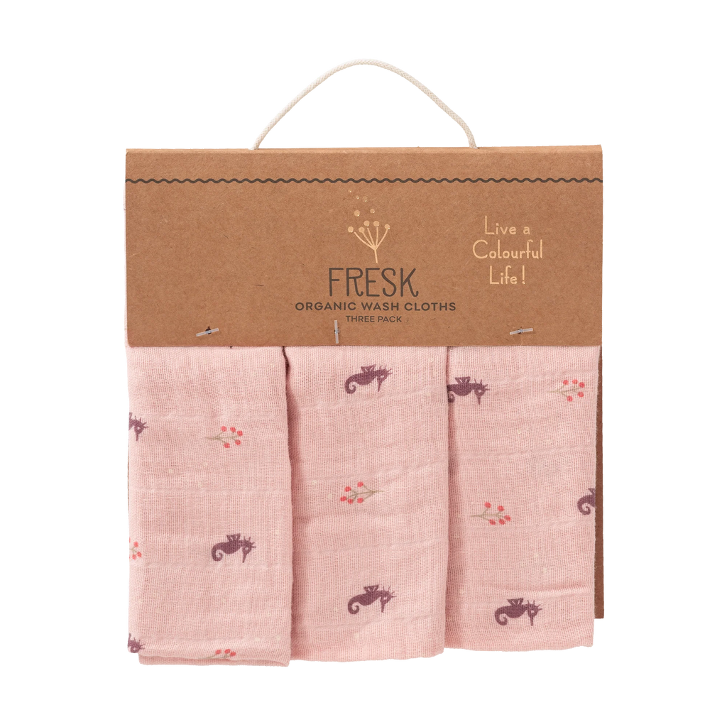 Fresk Set 3 Hydrofiele Washandjes | Seahorse