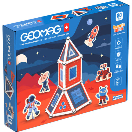 Geomag Magicube Mars Exploration met 80 onderdelen, 5 figuren en Mars-speelmat bij De Gele Flamingo
