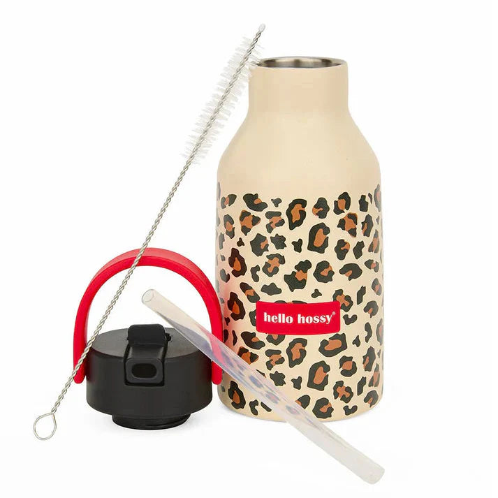 * Hello Hossy Drinkfles 350ml | Léopard