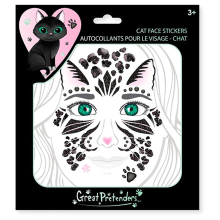 Great Pretenders Zwarte Cat Gezichtstickers