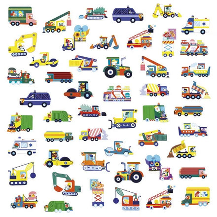 Janod 50 Grote Stickers | Bedrijfsvoertuigen