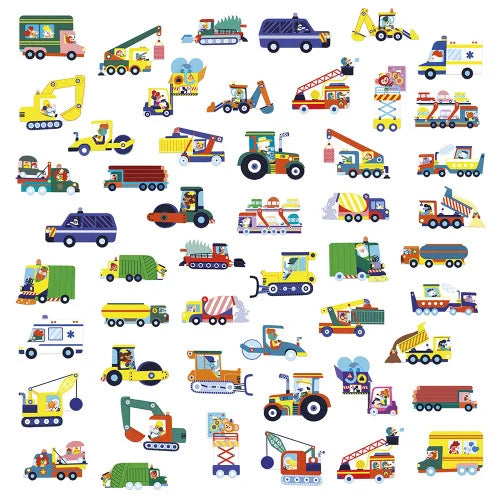 Janod 50 Grote Stickers | Bedrijfsvoertuigen