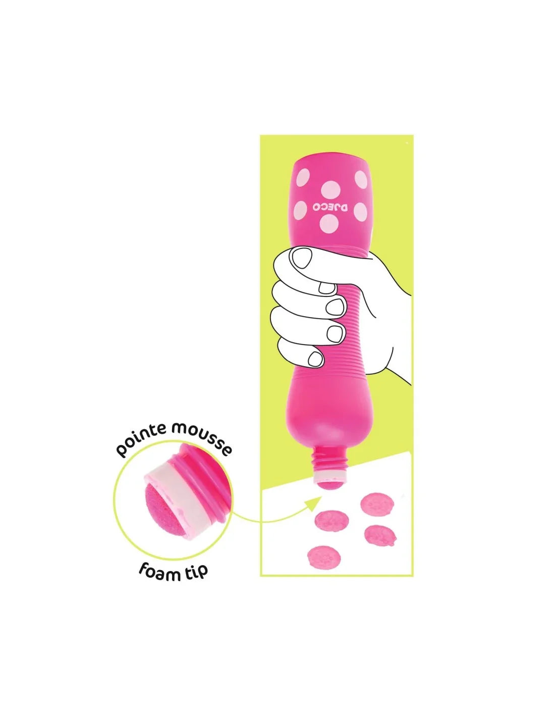 Djeco Set 4 Wasbare Mousse Stiften | Neon