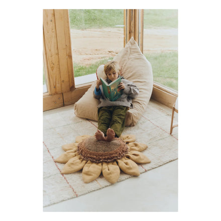 Lorena Canals Pouffe 90cm | Sunflower Vloerkussen Zonnebloem, Boerderij