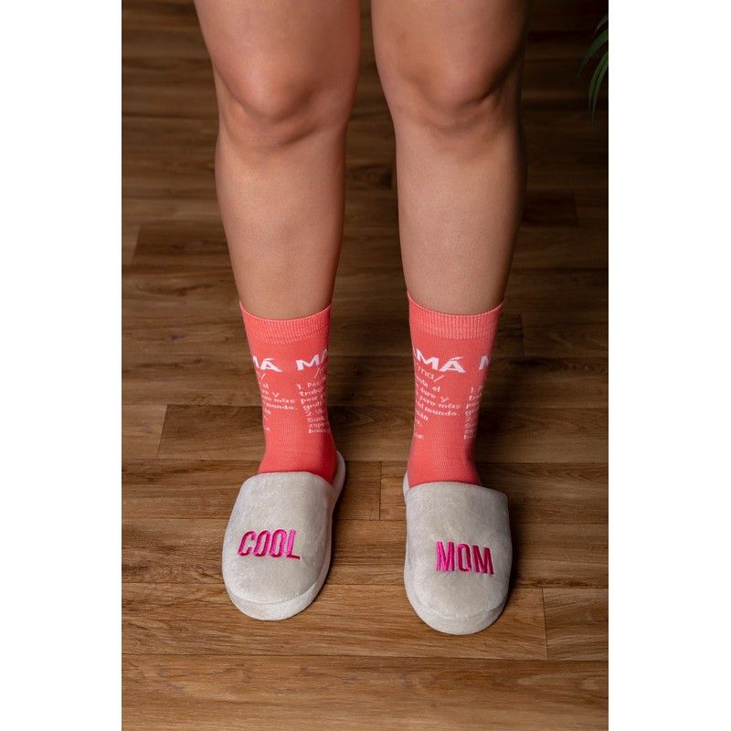 Fisura Cool Mom Slippers M | Grey and Pink