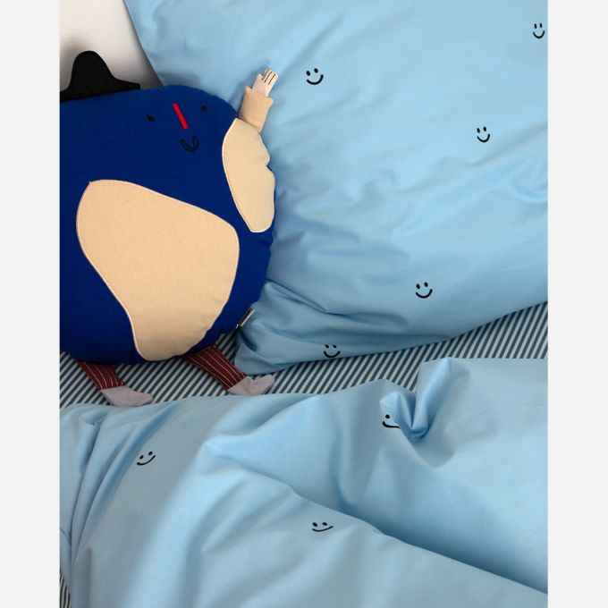 Studio Ditte Dekbedovertrek 140x220cm | Smiley Blue