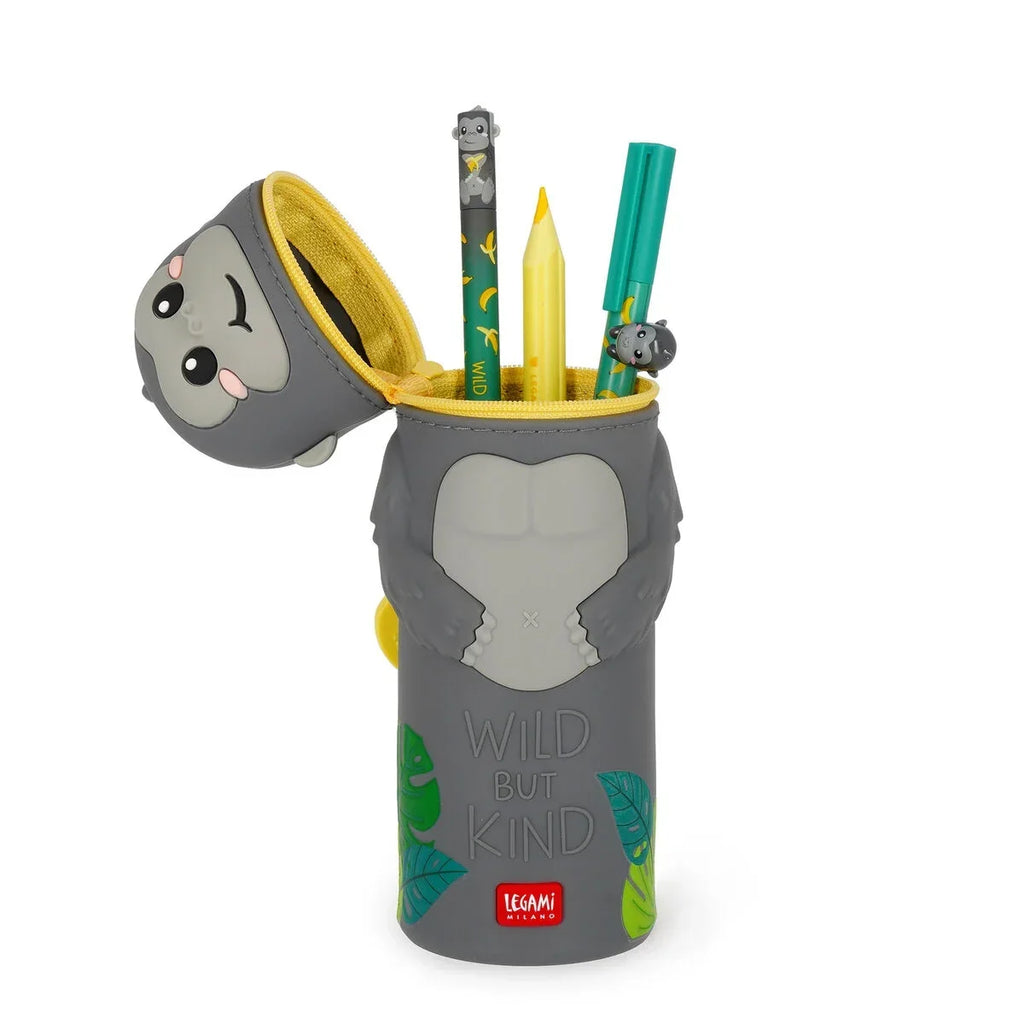 Legami "Hug Me" 2-in-1 Silicone Pennenzak Kawai | Gorilla