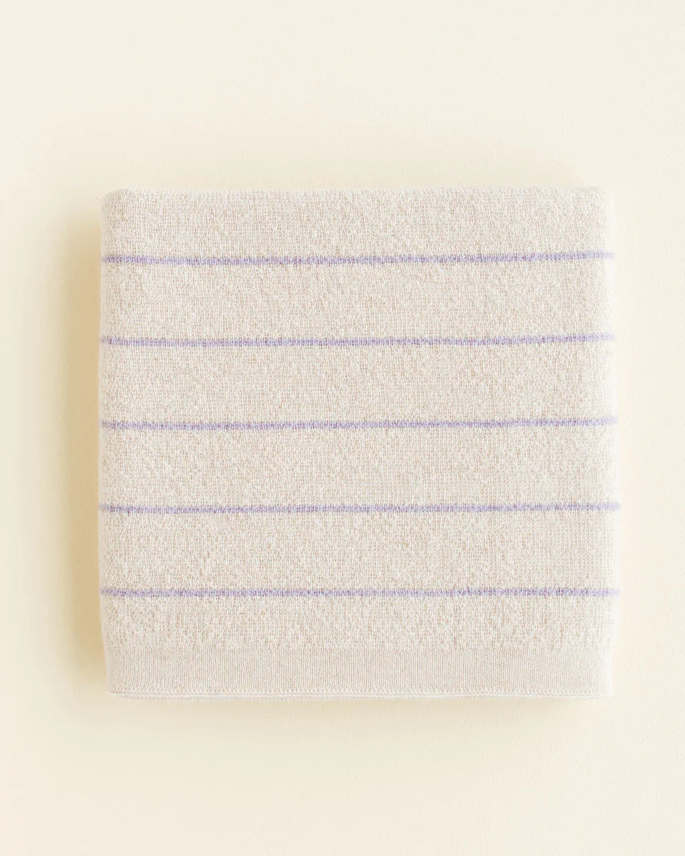 Hvid Deken Harry | Cream/Lilac