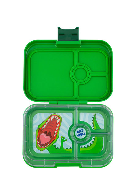 Yumbox Panino 4 Vakken Lekvrije Lunchbox | Jurassic Groen Dino
