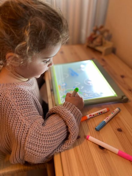 Kidywolf Kidydraw Lichtgevende Tablet Leren Tekenen En Schrijven | Groen TERUG BESTELBAAR 29/11