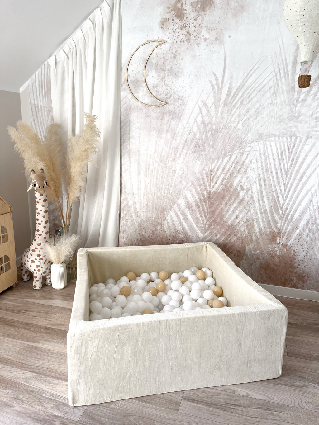 Moje Ballenbad Soft Velvet 106x106x40 | Ecru