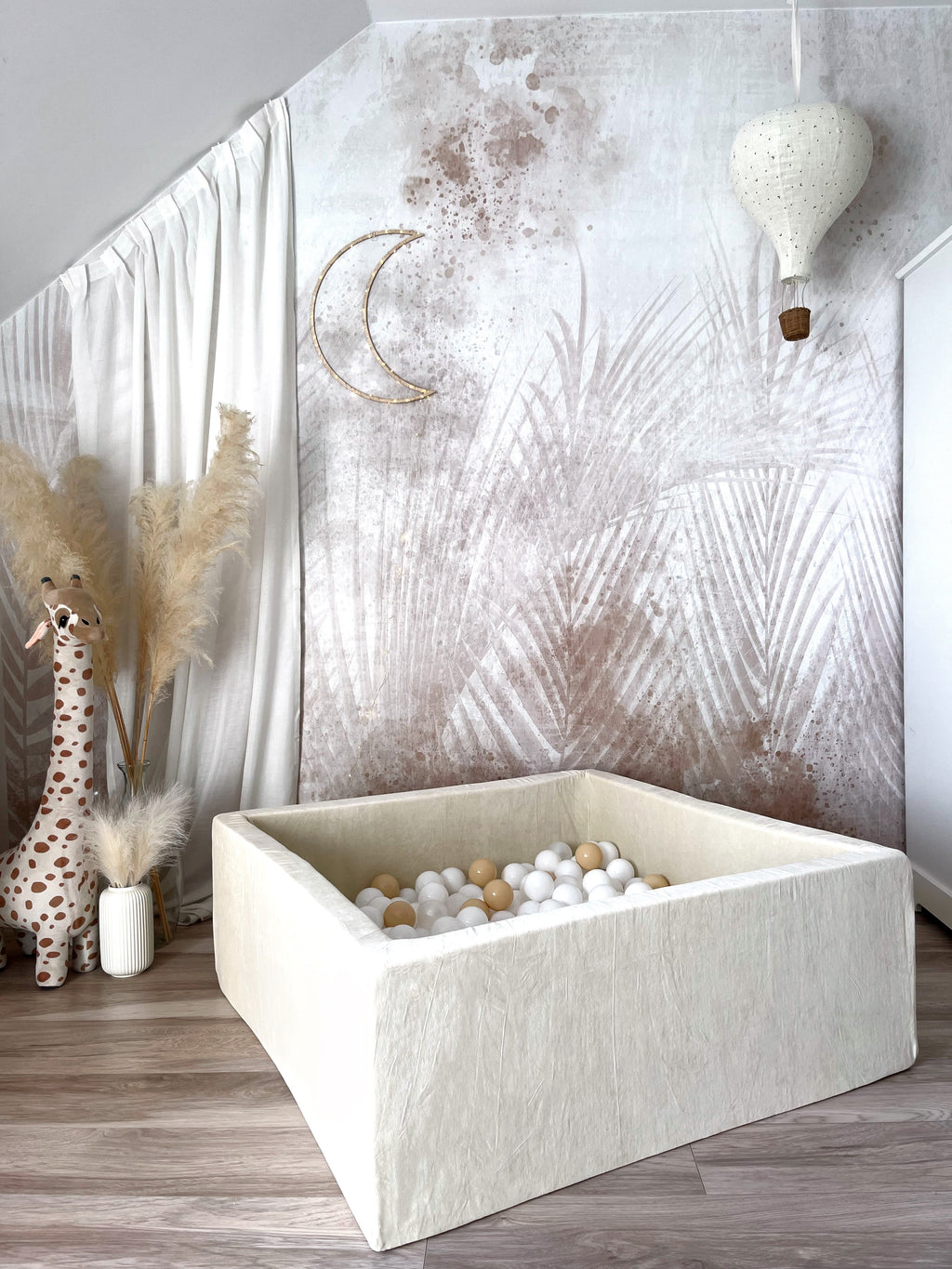 Moje Ballenbad Soft Velvet 106x106x40 | Ecru