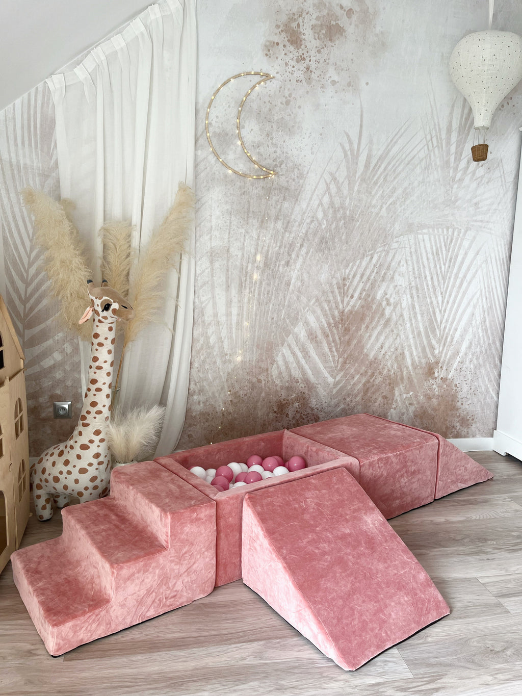 Moje Ballenbad & Playset Elementen 4st Soft Velvet | Raspberry Pink