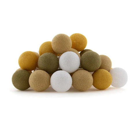 Cotton Ball Lights Lichtslinger 35 stuks | Olive