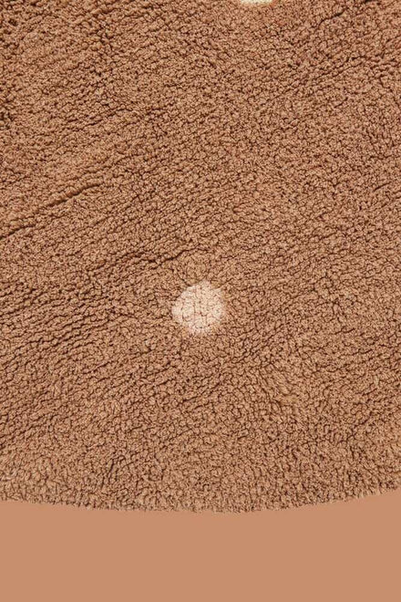 Lorena Canals Machinewasbaar Tapijt Rond Rug Ø140cm | Round Dot Chestnut