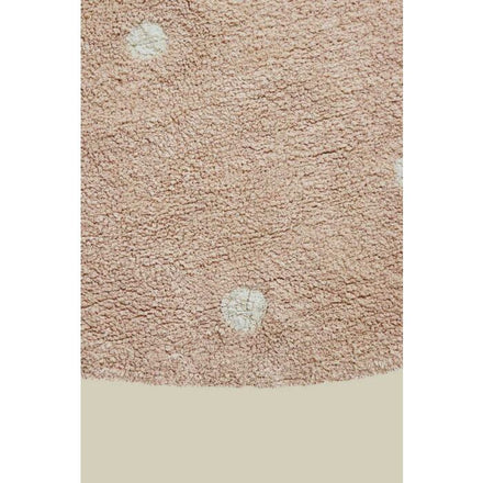 Lorena Canals Machinewasbaar Tapijt Rug Rond Ø140cm | Round Dot Rose