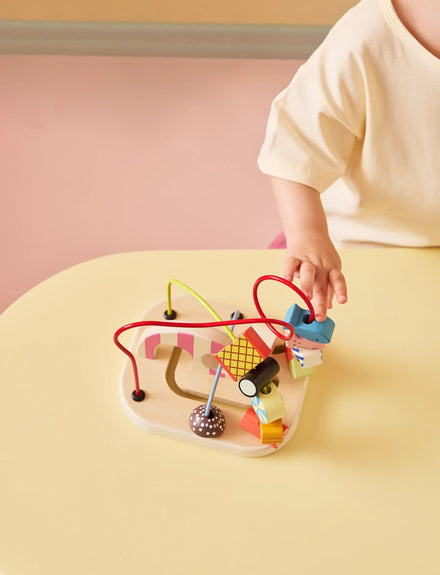 Kid's concept Houten spelbaan met kralen Swedish Candy