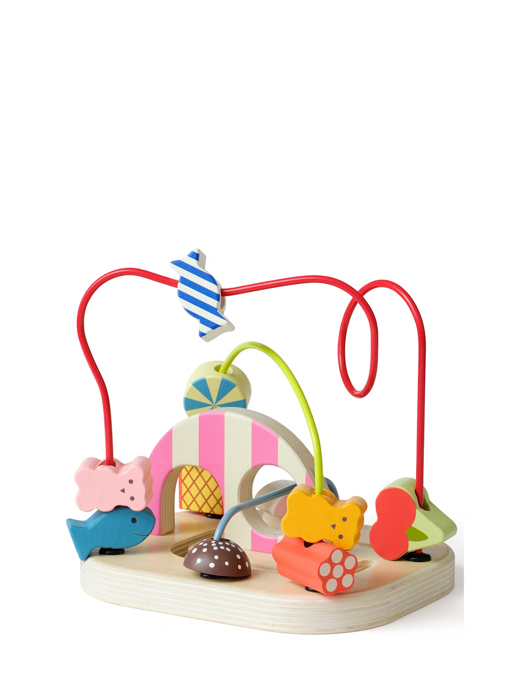 Kid's concept Houten spelbaan met kralen Swedish Candy