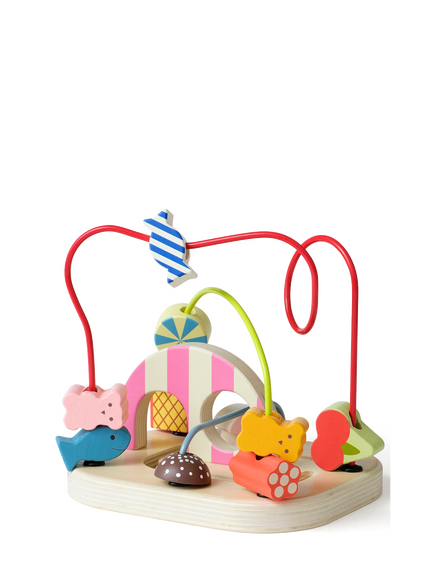 Kid's concept Houten spelbaan met kralen Swedish Candy