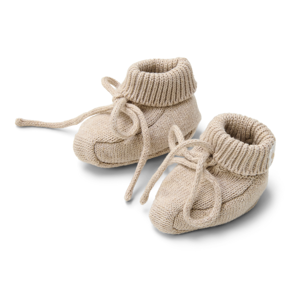 Little Dutch Gebreide Slofjes Soft  | Beige Melee