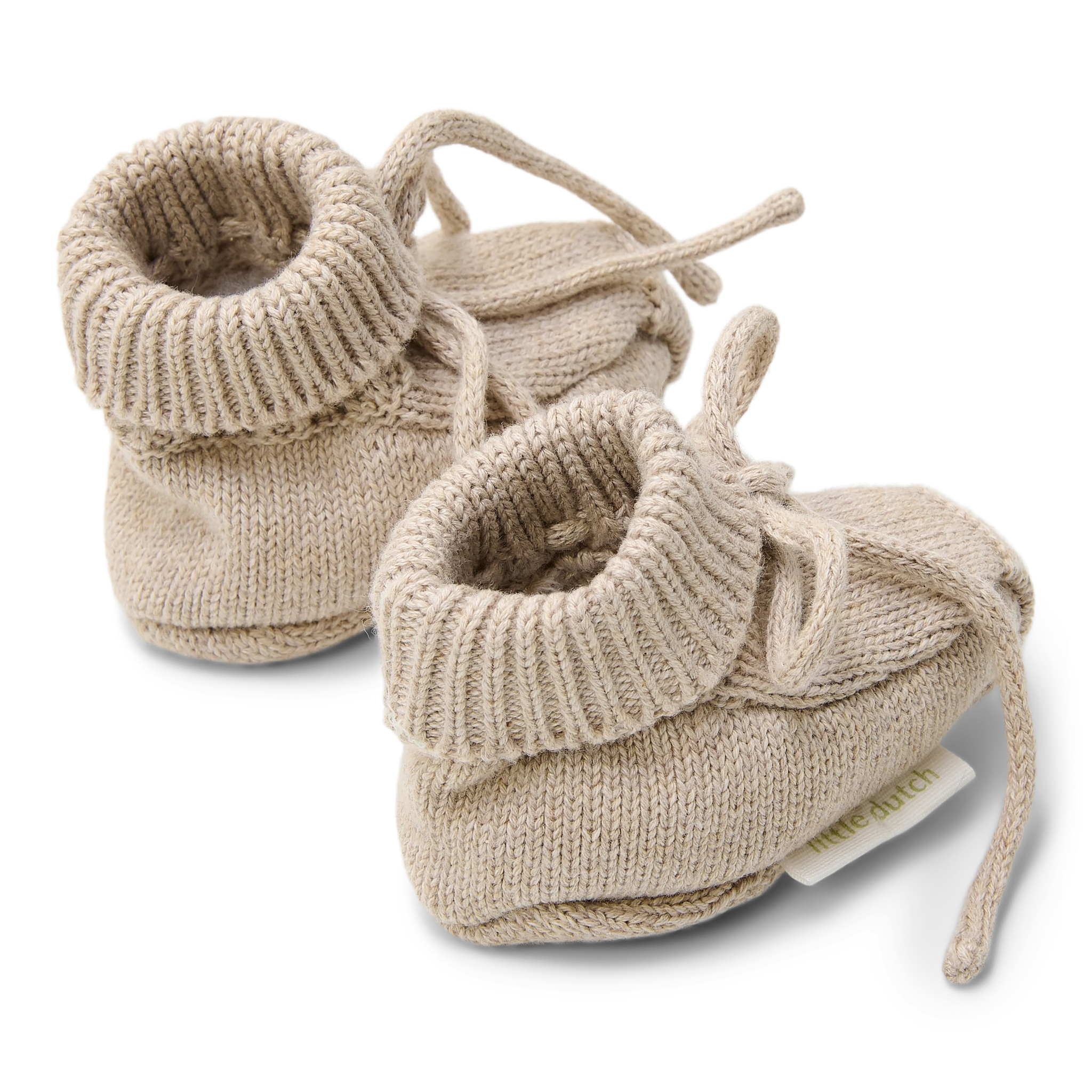Little Dutch Gebreide Slofjes Soft  | Beige Melee
