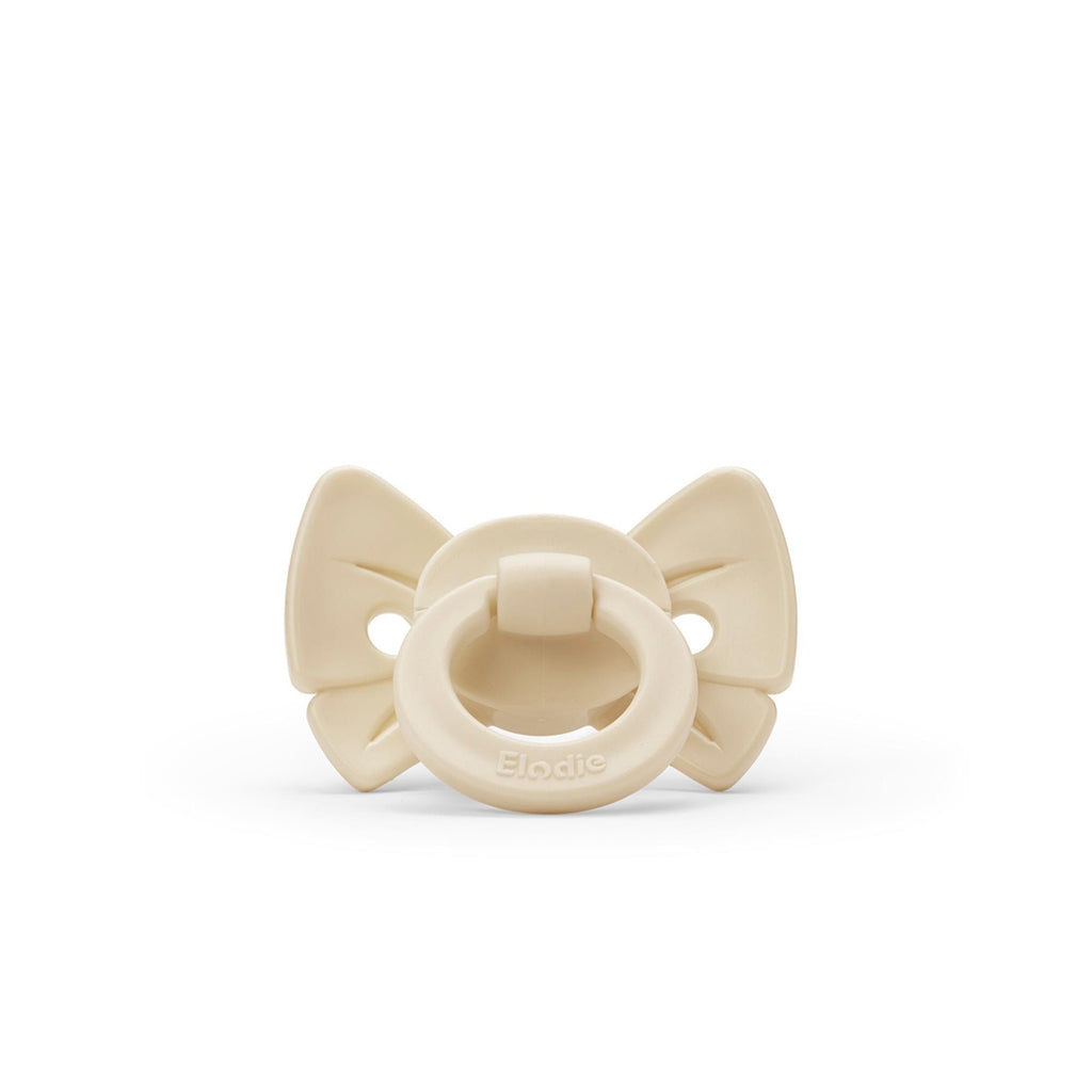 Elodie Binky Bow Fopspeen +3m | Oat White