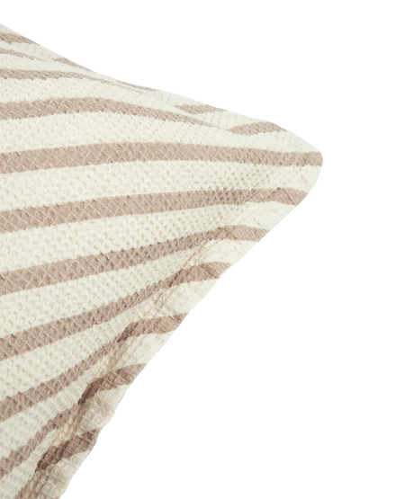 Nobodinoz Landscape Wafel Vierkant Kussen 45x45cm | Stripes Natural*