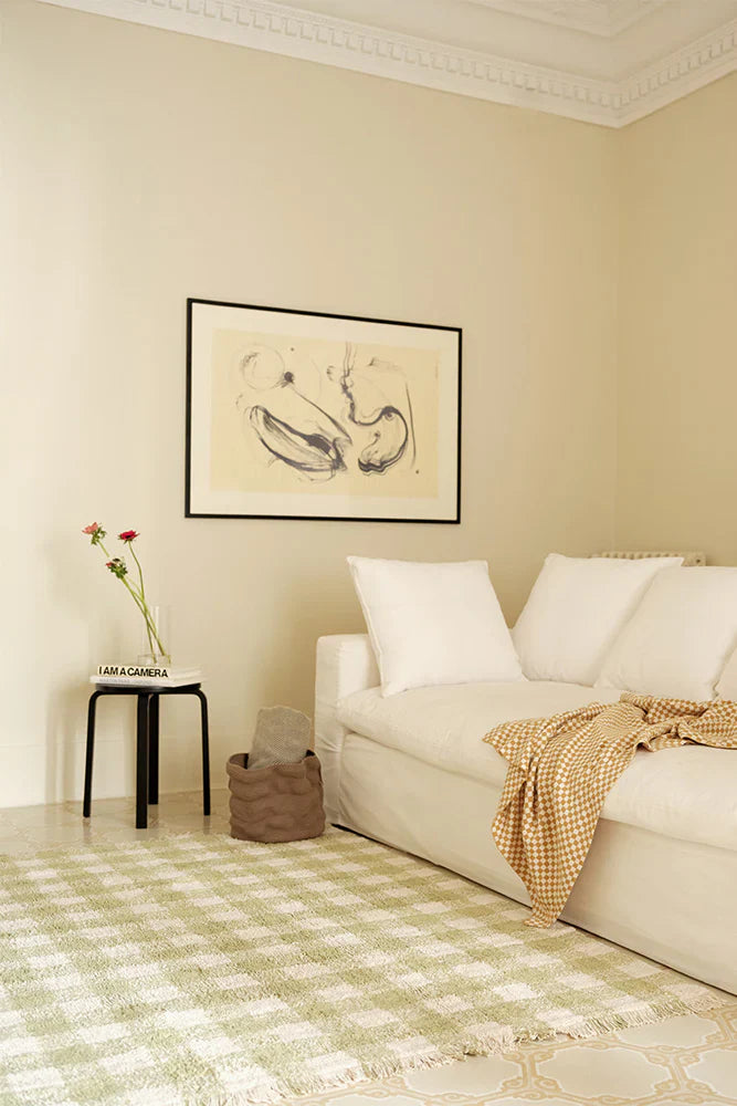 Lorena Canals Machine Wasbaar Tapijt 150x180  | Vichy Matcha