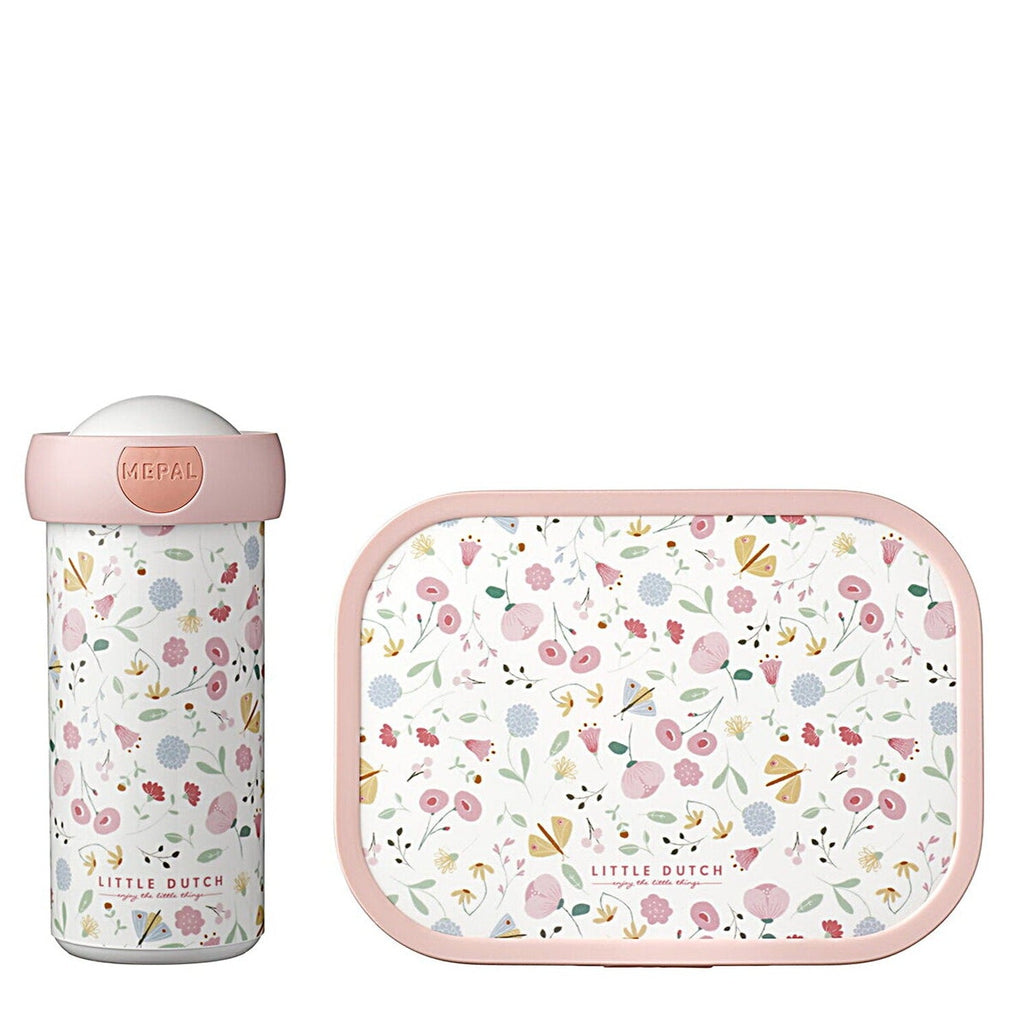 Mepal Little Dutch Lunchset Drinkfles + Lunchbox | Flowers & Butterflies