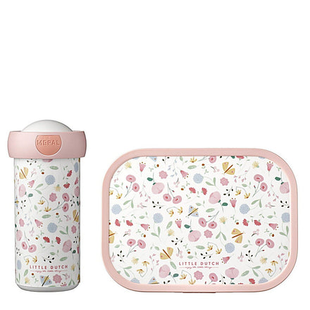 Mepal Little Dutch Lunchset Drinkfles + Lunchbox | Flowers & Butterflies