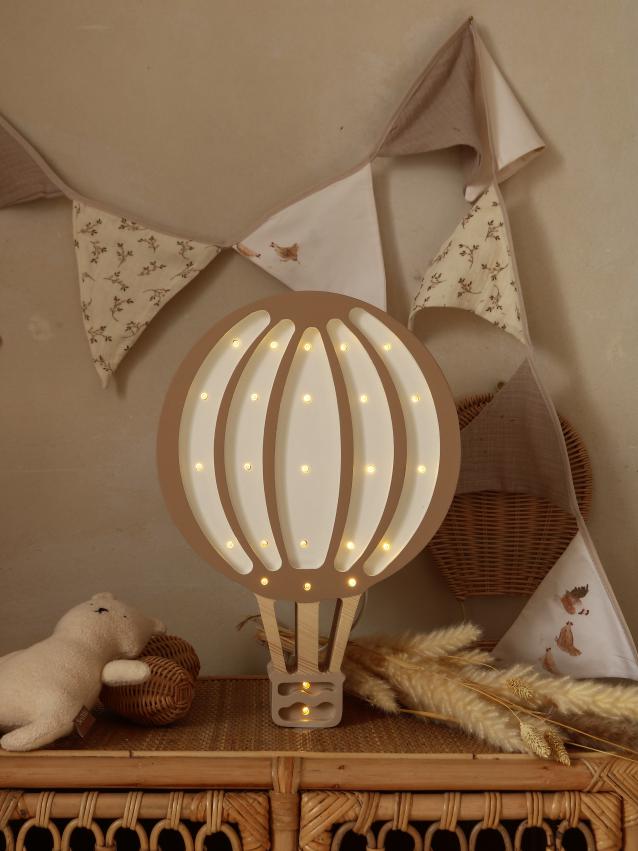 Little Lights Lamp Hot Air Balloon | Light Brown