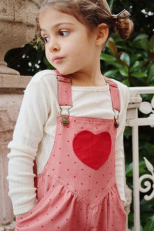 Konges Sløjd Nola Heart Overalls Gots | Mahogany Dot