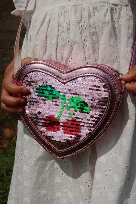 Konges Sløjd Tut Heart Sequin Bag | Rose