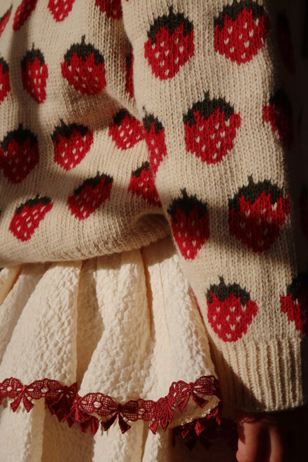 Konges Sløjd Belou Knit Collar Cardigan | Strawberry