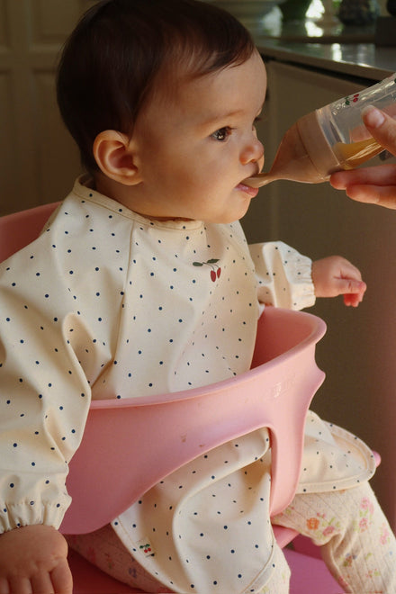 Konges Sløjd Slabbetjes Met Mouwen 2st | Navy Dots