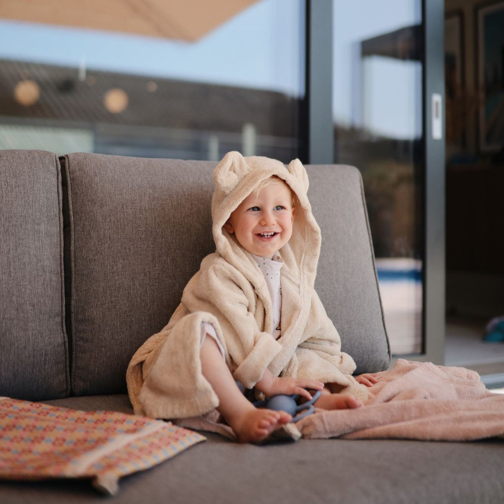 Mushie Badjas 4-6Y Bear Fog